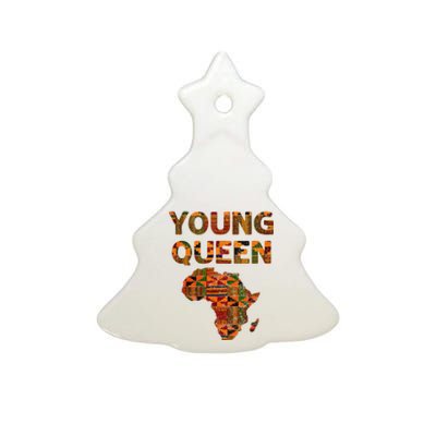 Cool Kente Cloth Art African Print African Queen Ceramic Tree Ornament