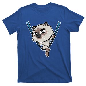 Cute Kawaii Cat Acrobatics Aerial Silk Yoga Cat Lover Gift T-Shirt