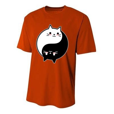 Cute Kawaii Cat Yin And Yang Yoga Cat Lover Graphic Meaningful Gift Performance Sprint T-Shirt