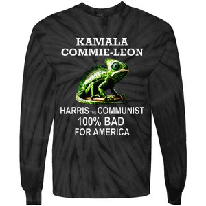 Comrade Kamala Commie Leon Commieleon Communist Harris Tie-Dye Long Sleeve Shirt