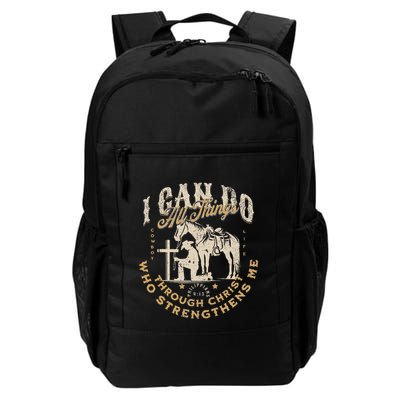 Cowboy Kneeling Cross Scripture Western Bible Verse Jesus Backpack
