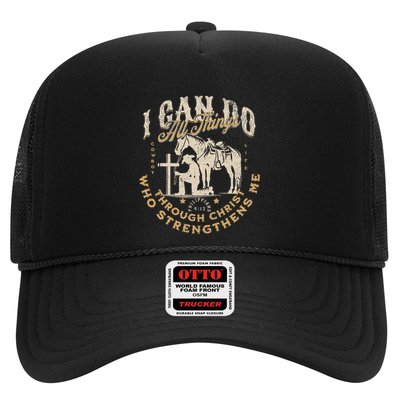 Cowboy Kneeling Cross Scripture Western Bible Verse Jesus Trucker Hat