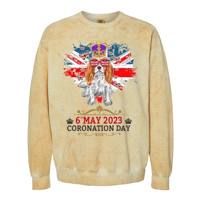 Cavalier King Charles Coronation Ideas Wo & Union Jack Colorblast Crewneck Sweatshirt