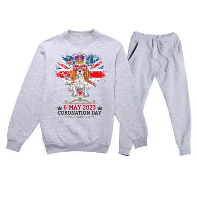 Cavalier King Charles Coronation Ideas Wo & Union Jack Premium Crewneck Sweatsuit Set