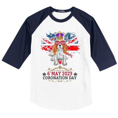 Cavalier King Charles Coronation Ideas Wo & Union Jack Baseball Sleeve Shirt