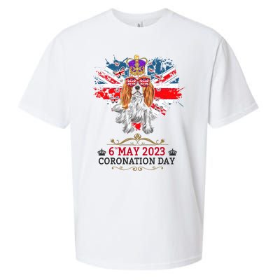 Cavalier King Charles Coronation Ideas Wo & Union Jack Sueded Cloud Jersey T-Shirt