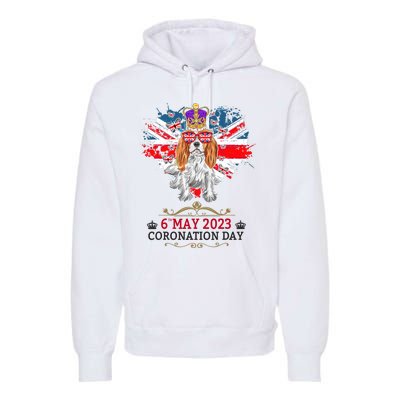 Cavalier King Charles Coronation Ideas Wo & Union Jack Premium Hoodie