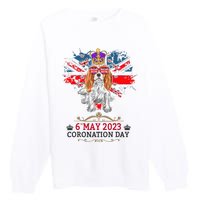 Cavalier King Charles Coronation Ideas Wo & Union Jack Premium Crewneck Sweatshirt