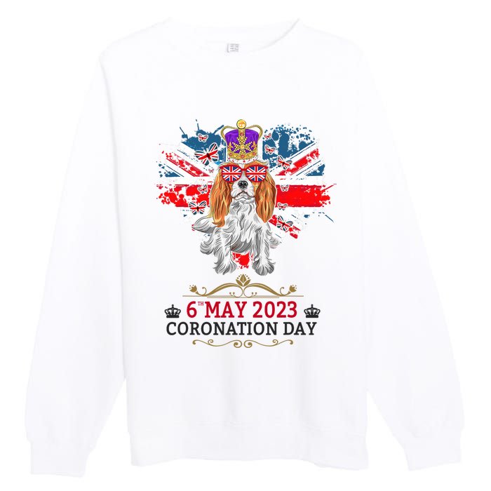 Cavalier King Charles Coronation Ideas Wo & Union Jack Premium Crewneck Sweatshirt