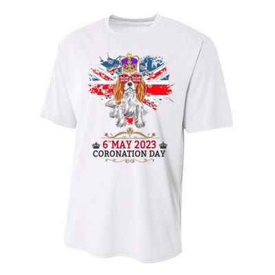 Cavalier King Charles Coronation Ideas Wo & Union Jack Performance Sprint T-Shirt