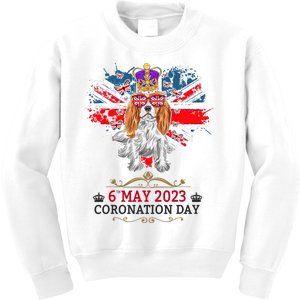 Cavalier King Charles Coronation Ideas Wo & Union Jack Kids Sweatshirt