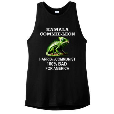 Comrade Kamala Commie Leon Commieleon Communist Harris Ladies PosiCharge Tri-Blend Wicking Tank