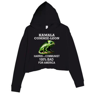 Comrade Kamala Commie Leon Commieleon Communist Harris Crop Fleece Hoodie