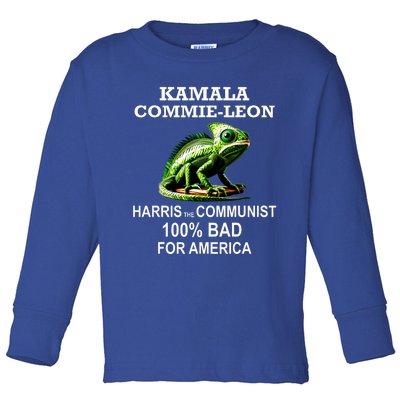 Comrade Kamala Commie Leon Commieleon Communist Harris Toddler Long Sleeve Shirt