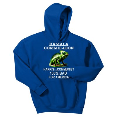 Comrade Kamala Commie Leon Commieleon Communist Harris Kids Hoodie