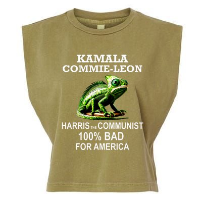 Comrade Kamala Commie Leon Commieleon Communist Harris Garment-Dyed Women's Muscle Tee