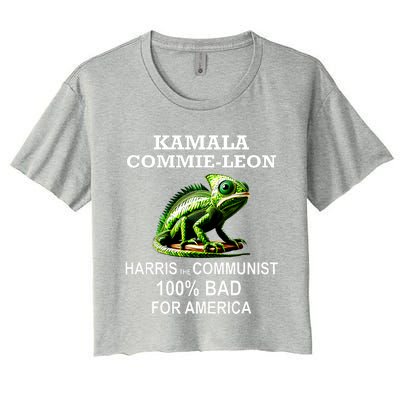 Comrade Kamala Commie Leon Commieleon Communist Harris Women's Crop Top Tee