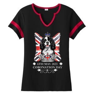 Cavalier King Charles iii Coronation Spaniel Dog Ladies Halftime Notch Neck Tee