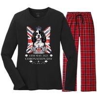 Cavalier King Charles iii Coronation Spaniel Dog Women's Long Sleeve Flannel Pajama Set 