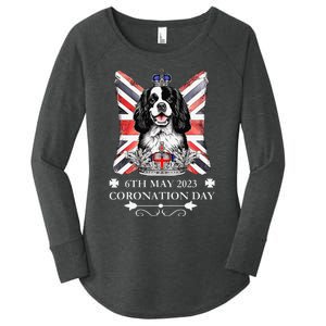 Cavalier King Charles iii Coronation Spaniel Dog Women's Perfect Tri Tunic Long Sleeve Shirt