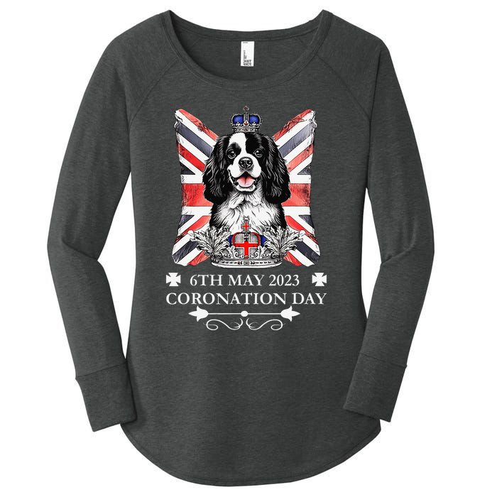 Cavalier King Charles iii Coronation Spaniel Dog Women's Perfect Tri Tunic Long Sleeve Shirt