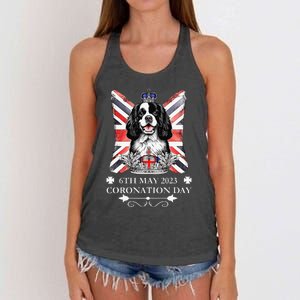 Cavalier King Charles iii Coronation Spaniel Dog Women's Knotted Racerback Tank