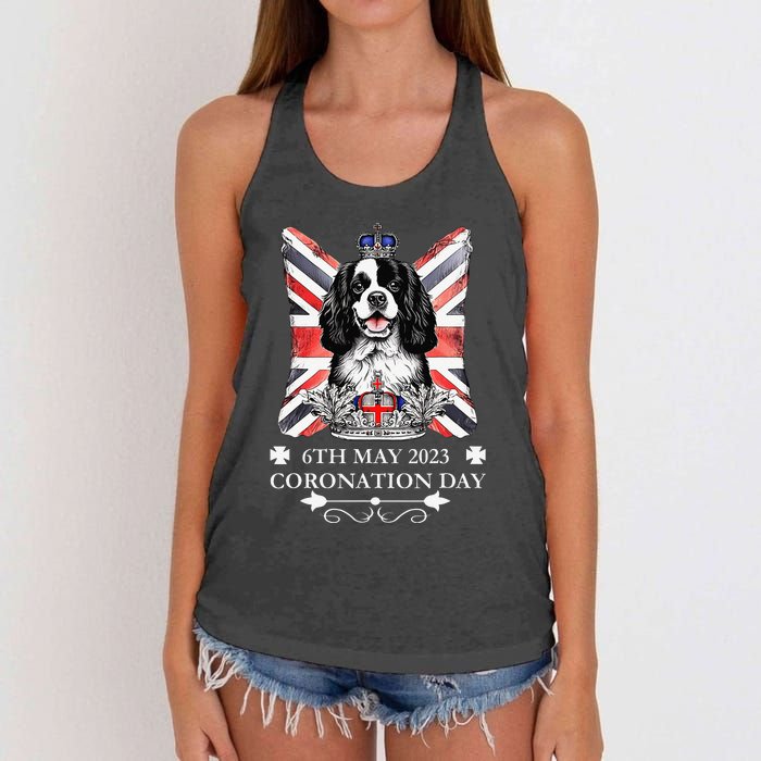 Cavalier King Charles iii Coronation Spaniel Dog Women's Knotted Racerback Tank