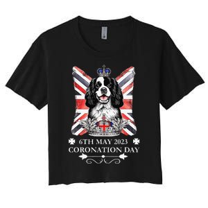 Cavalier King Charles iii Coronation Spaniel Dog Women's Crop Top Tee