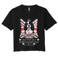 Cavalier King Charles iii Coronation Spaniel Dog Women's Crop Top Tee