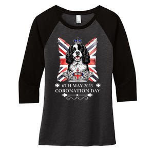 Cavalier King Charles iii Coronation Spaniel Dog Women's Tri-Blend 3/4-Sleeve Raglan Shirt