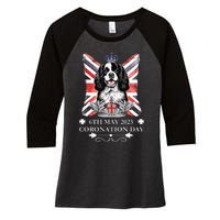 Cavalier King Charles iii Coronation Spaniel Dog Women's Tri-Blend 3/4-Sleeve Raglan Shirt