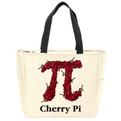 Cherry Pi Zip Tote Bag