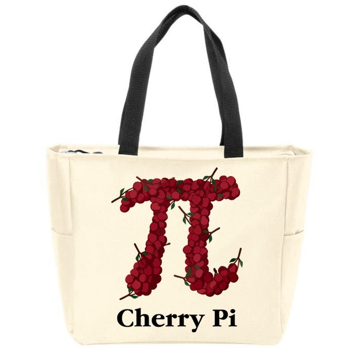 Cherry Pi Zip Tote Bag