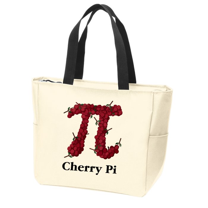 Cherry Pi Zip Tote Bag