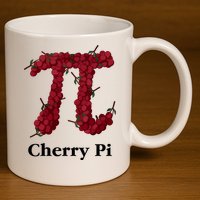 Cherry Pi 11oz C Handle Ceramic Mug