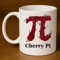 Cherry Pi 11oz C Handle Ceramic Mug