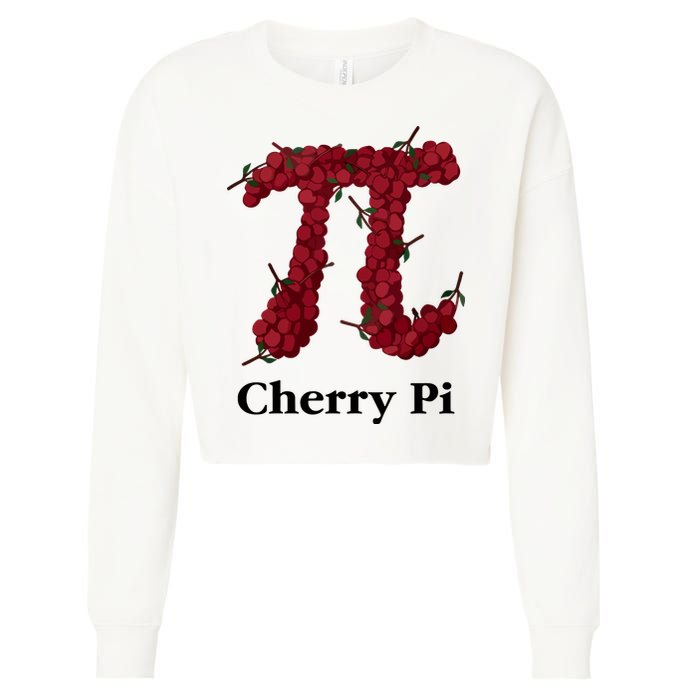 Cherry Pi Cropped Pullover Crew