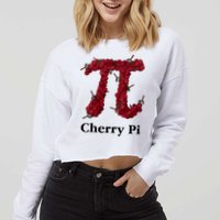 Cherry Pi Cropped Pullover Crew