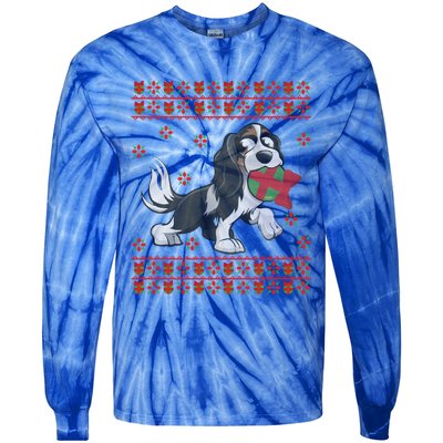 Cavalier King Charles Spaniel Ugly Christmas God Lover Gift Tie-Dye Long Sleeve Shirt