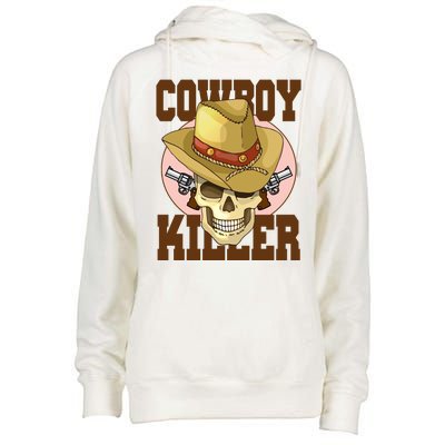 Cowboy Killer Country Skeleton Womens Funnel Neck Pullover Hood