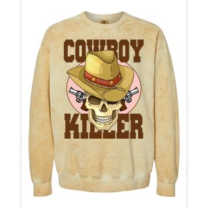 Cowboy Killer Country Skeleton Colorblast Crewneck Sweatshirt