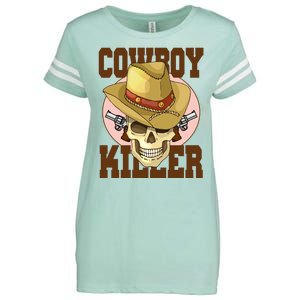 Cowboy Killer Country Skeleton Enza Ladies Jersey Football T-Shirt