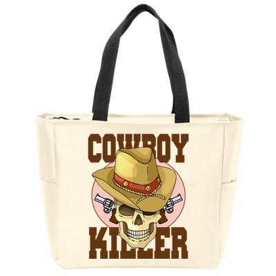 Cowboy Killer Country Skeleton Zip Tote Bag