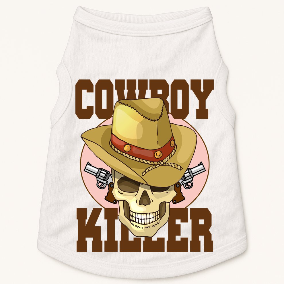Cowboy Killer Country Skeleton Doggie Tank