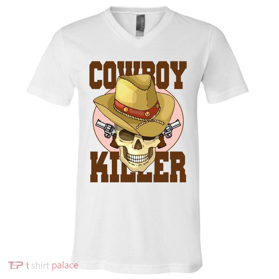 Cowboy Killer Country Skeleton V-Neck T-Shirt