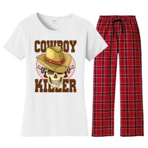 Cowboy Killer Country Skeleton Women's Flannel Pajama Set