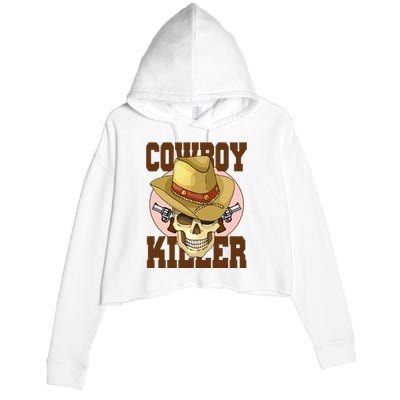 Cowboy Killer Country Skeleton Crop Fleece Hoodie