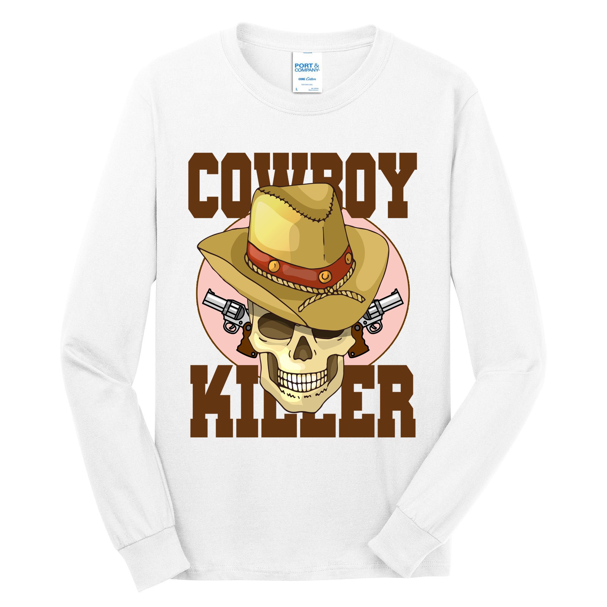 Cowboy Killer Country Skeleton Tall Long Sleeve T-Shirt