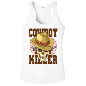 Cowboy Killer Country Skeleton Ladies PosiCharge Competitor Racerback Tank