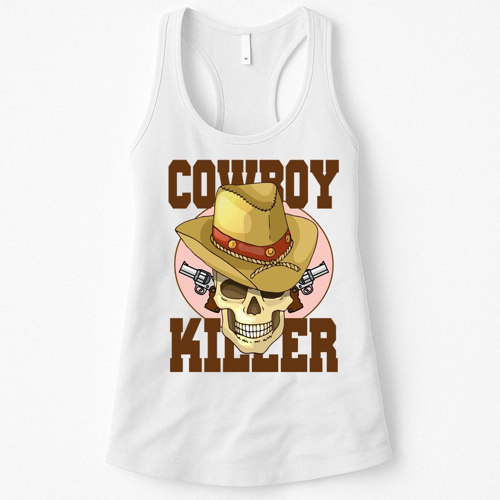 Cowboy Killer Country Skeleton Womens Tank Top